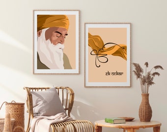 Guru Nanak Dev Ji, Sikh, Guru Nanak, Sikh Gifts, Sikh Art, Punjabi, Punjabi Gifts, Sikh Sikhi Sikhism, Panjab, Sikh Wall Art, Punjabi Art