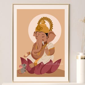 Baby Ganesh, Ganesh Nursery Art, Ganesha, Hindu God Art, Indian God Wall Art, South Asian Art, Indian Art, Ganesh Wall Art, Hindu Wall Art