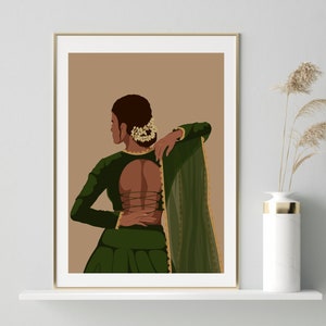 Art indien, Art Desi, Desi, Art de l'Asie du Sud, Art mural indien, Art tamoul, Art de l'Inde, Indien, Peintures indiennes, Art vert indien, Décoration indienne