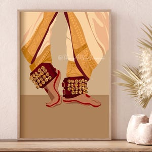Kathak Dancer feet Print Kathak Indian Art Bharatanatyam Dancer Ghungroo Art Indian Art Dances Of India Desi Art Indian Art South Asian Art