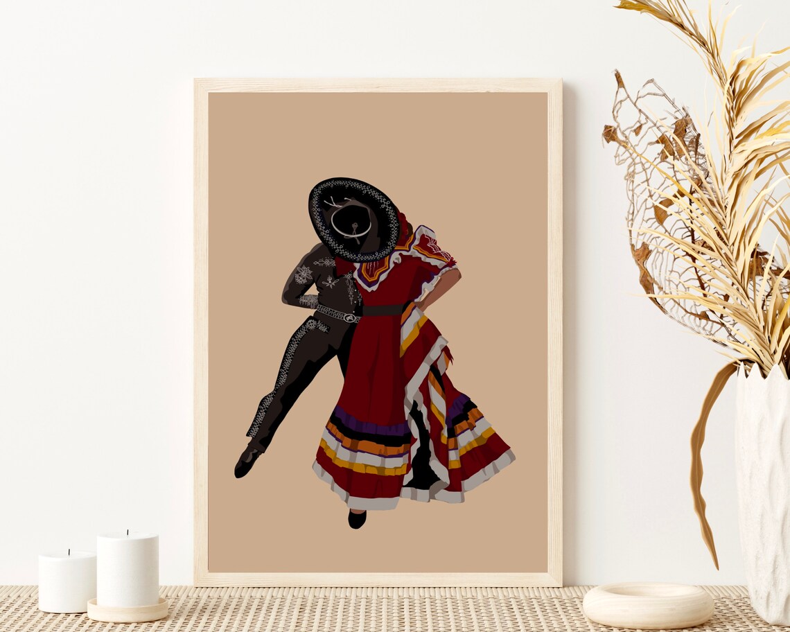 Folklorico art Mexican Art Hispanic Art Latino Art Mexican Etsy