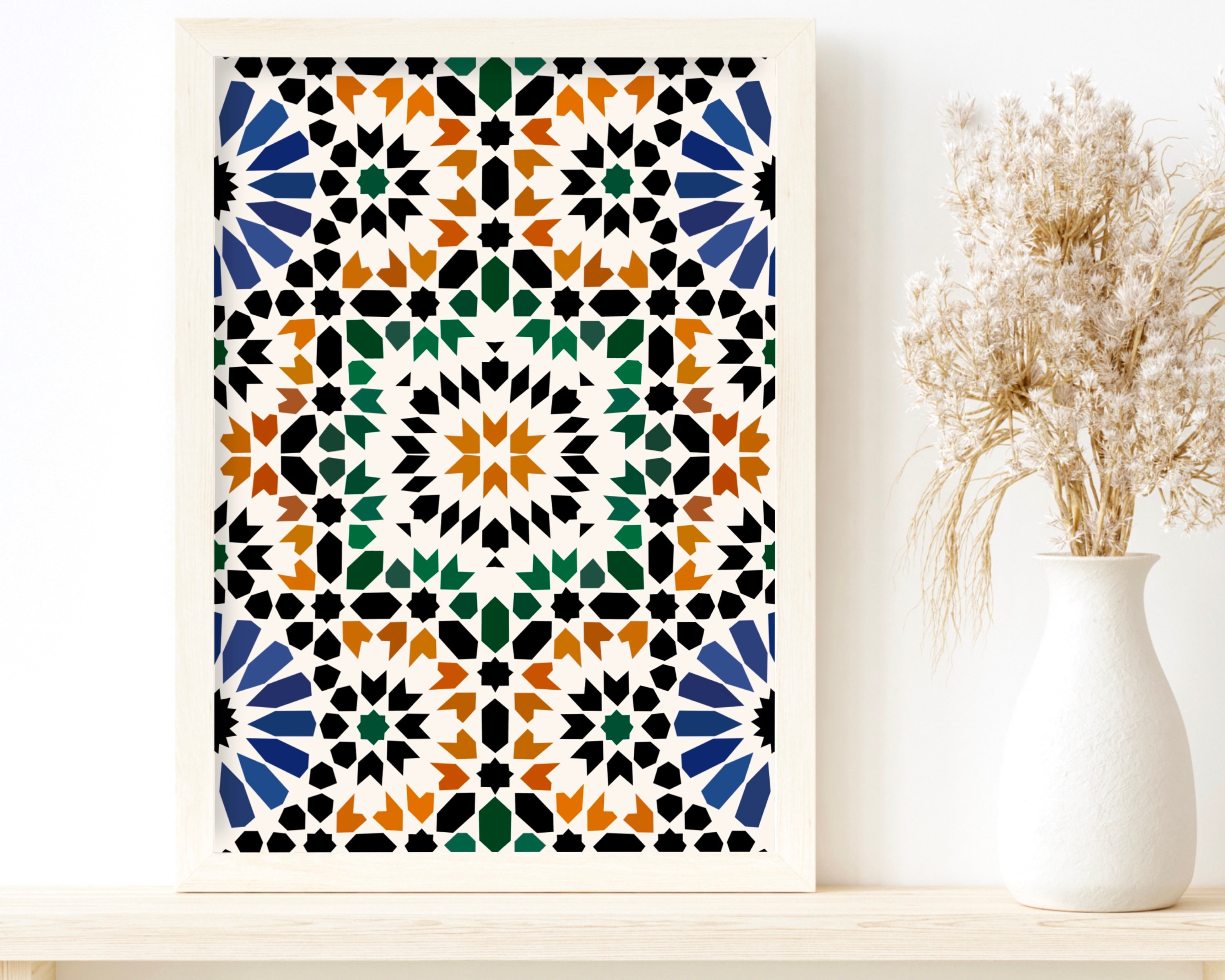 Arte de pared árabe arte marroquí de la pared de la baldosa Etsy