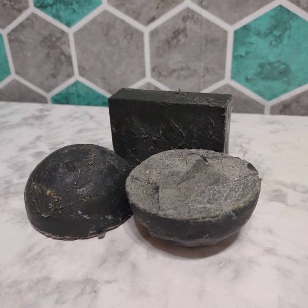 Charcoal Loofah Soap - Artisan Body Soap, Handcrafted Soap, Facial Soap, Skin Care, Natural Soap, Vegan Soap