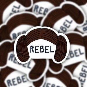 Rebel Sticker - Waterproof Vinyl Sticker - Leia