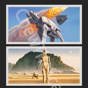STAR WARS - Ralph McQuarrie Concept Art Triptych 'Light' 16x24 (Digital Download) Poster