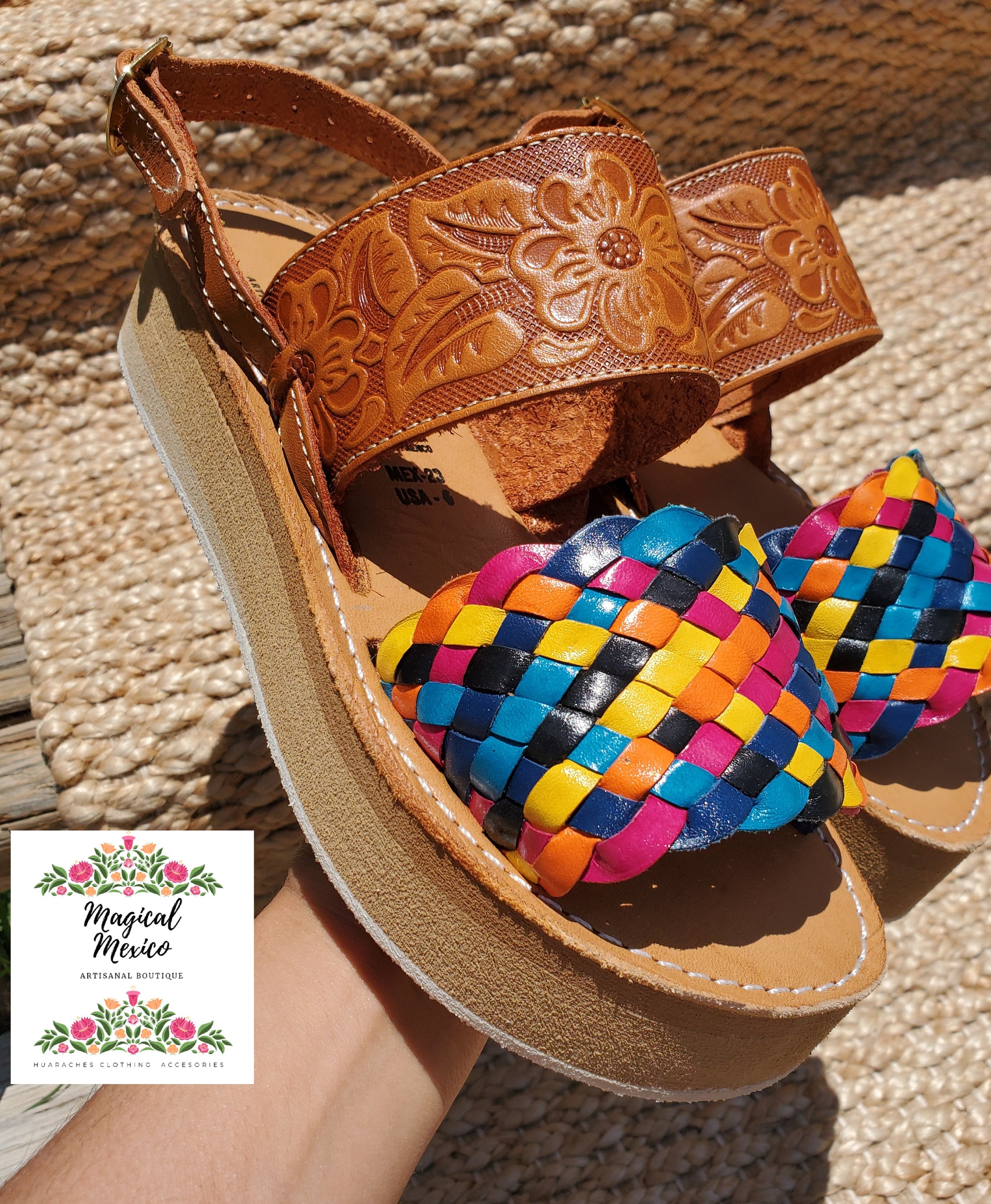 platform huarache sandals