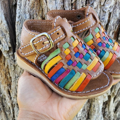 Baby/Toddler Girl Mexican Huarache Walnut Schoenen Jongensschoenen Sandalen Baby Girl Mexican Sandal