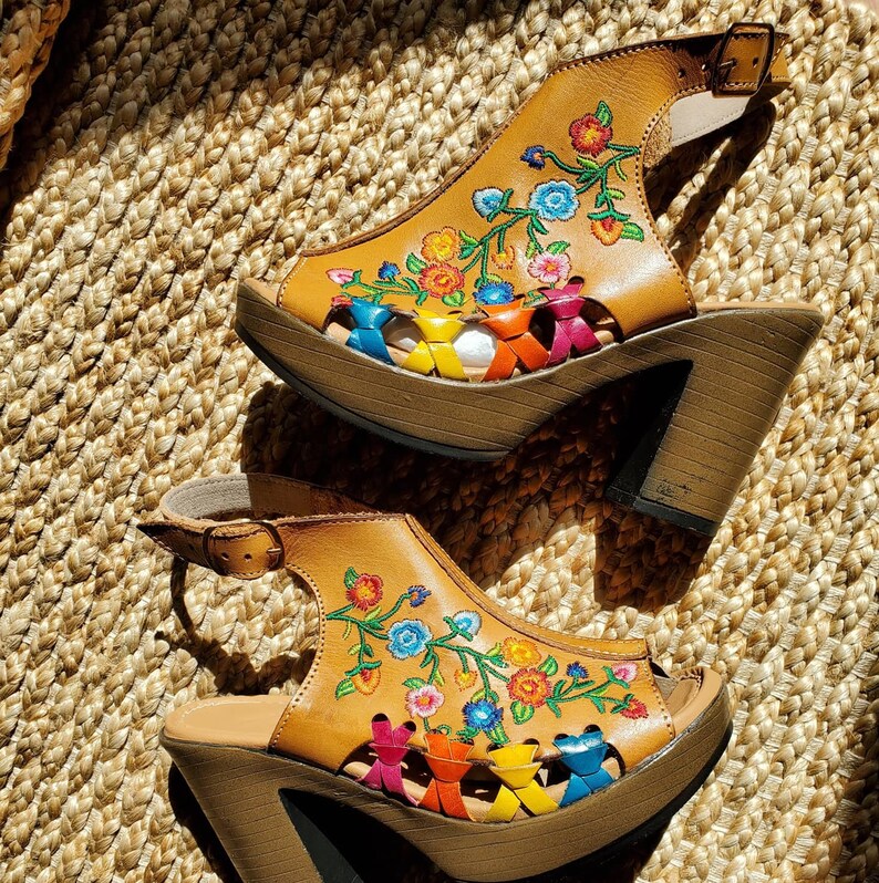 Mexican wedges huarache sandal for womanhuaraches mexicanos platforms huarache shoes for woman huarache mexicano mujer huarache shoe