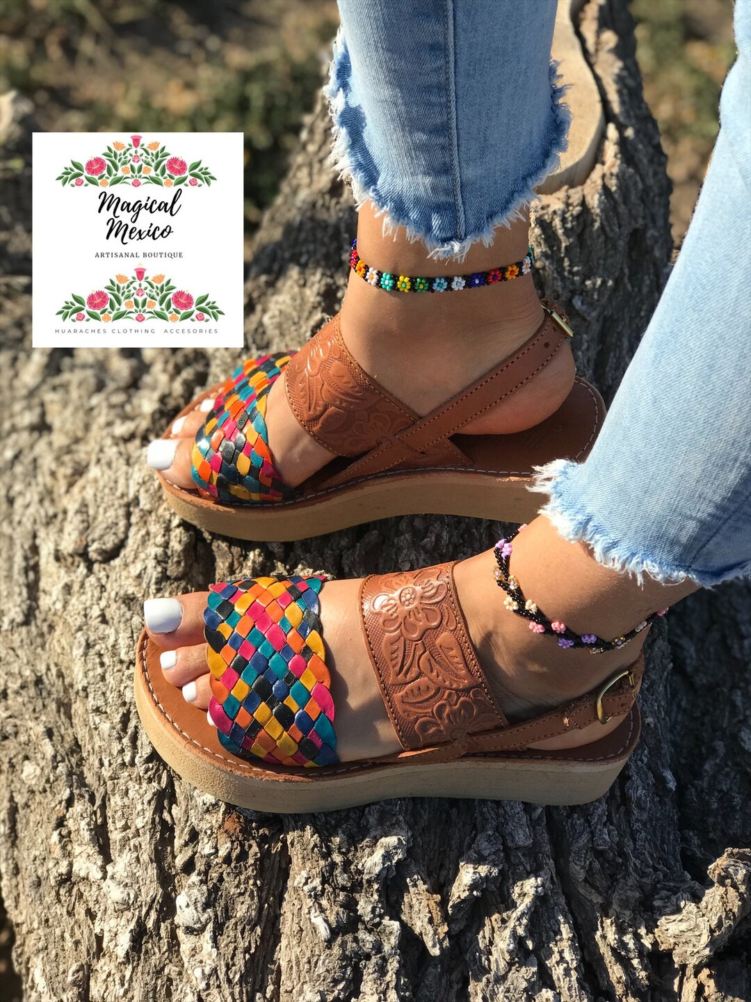 platform huarache sandals