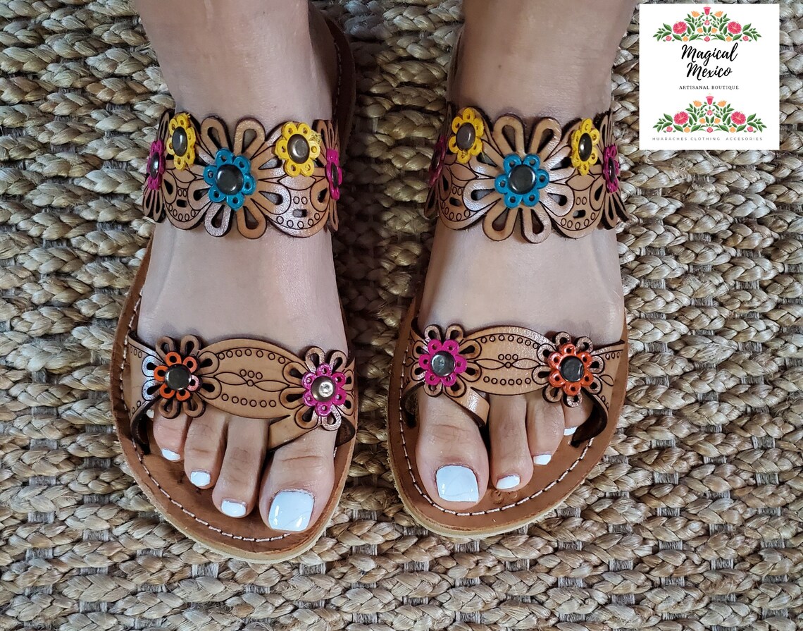 Huarache Sandal Woman /mexican Slides for Woman/huarache - Etsy