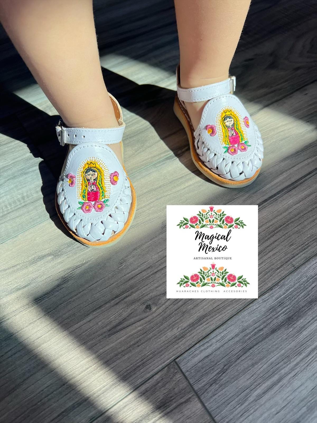 white rainbow huaraches