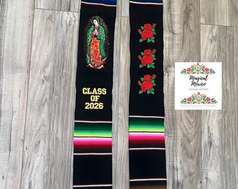 Class of 2026 Virgin of Guadalupe Graduation Stole/Mexican Graduation Stole/ Graduation sash/Mexican graduation sash/graduation stole 2026