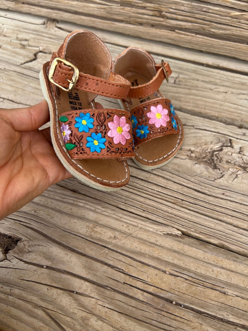 Baby-Toddler Girl huarache sandal/ white huarache baby/ Mexican sandals for baby/ huarache sandal baby open toes/ baby huaraches/baby sandal image 3