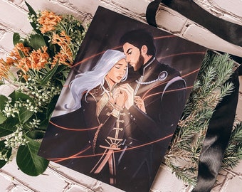 Darklina Red String of Fate 5x7 Art Print