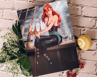 The Little Mermaid Assassin AU 5x7 Art Print