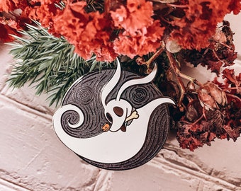 Nightmare Before Christmas Zero Fetches a Bone enamel pin