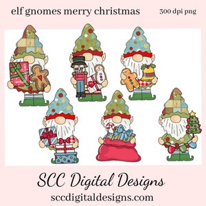 Elfen Wichtel PNG, Nussknacker, Weihnachten, Frohe Weihnachten, Diy Geschenk für Sie, Exklusive Clipart, Sofort Download, kommerzielle Nutzung Clip Art Set
