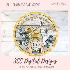 gnomies png files for wind spinners, digi stamps, sunflower gnome png for garden flag, summer gnome tumbler png designs for sublimation