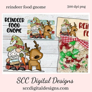 Comida de rena PNG, clipart de gnomo, cenouras, plano de fundo, presente diy para colega de trabalho, download instantâneo, uso comercial, clip art PNG, Digi Scrap