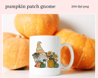 Pumpkin Patch Gnome Clipart, Pumpkins, Sunflowers, DIY Holiday Home Décor & Printables, Instant Download, Commercial Use, Clip Art Set