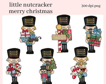 Nutcracker Christmas PNG, Xmas Tree, Holiday Gifts, Lights, DIY Gift for Her, Exclusive Clipart, Instant Download, Commercial Use Clip Art