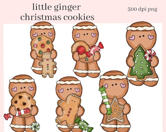 Gingerbread PNG, Christmas Cookies Holiday Treat, Xmas Candy, DIY Gift for Her, Exclusive Clipart, Instant Download, Commercial Use Clip Art