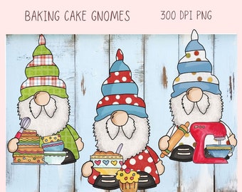 baking gnomes png designs for stickers kitchen mixer decals, kitchen gnomes png files for cups, cupcake gnome sublimation designs for aprons