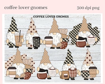 coffee gnome png designs for shirts trendy png for stickers, iced coffee sublimation designs for coffee mugs coffee lover png files for cups