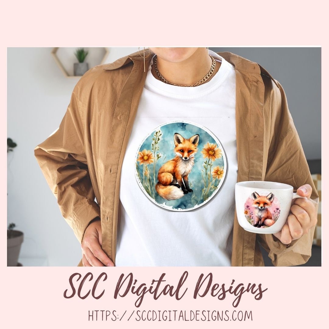 Fox Sticker Pack for Digital Planners and Scrapbooking, Printable Pre ...