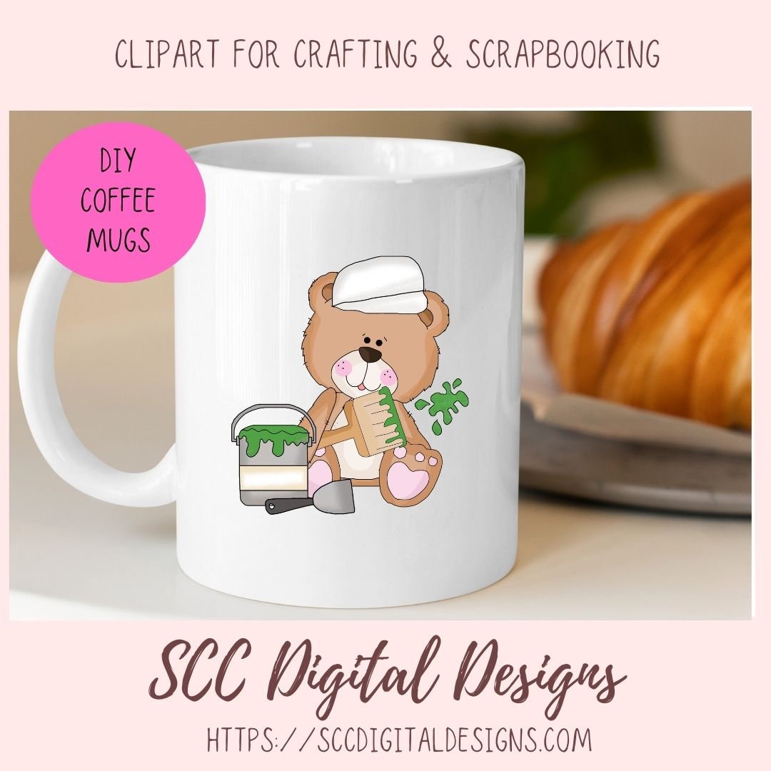 Construction Bears Clipart for Kids T-shirt, Whimsical Wildlife for ...