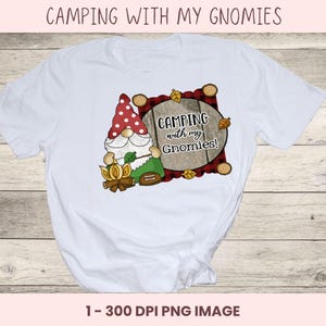Camping PNG for Women Sublimation Gnome Png Summer Vibes Whimsical Camping Clipart Nature Adventure Clip Art Scrapbook Elements DIY Stickers