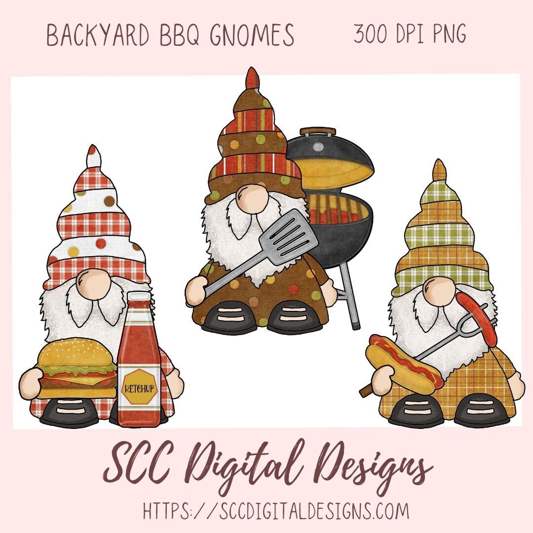 bbq gnome png designs for funny shirts, grill master png files for sublimation designs for aprons commercial use, fathers day gnome png for