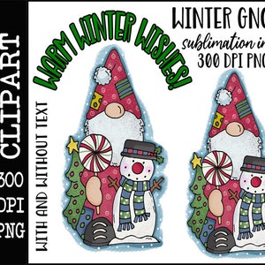 WinterWichtel Sublimation Clipart - Frohe Weihnachten T-Shirt Design - Kaffeetasse PNG - DIY Printables - Kommerzielle Nutzung - Word Art