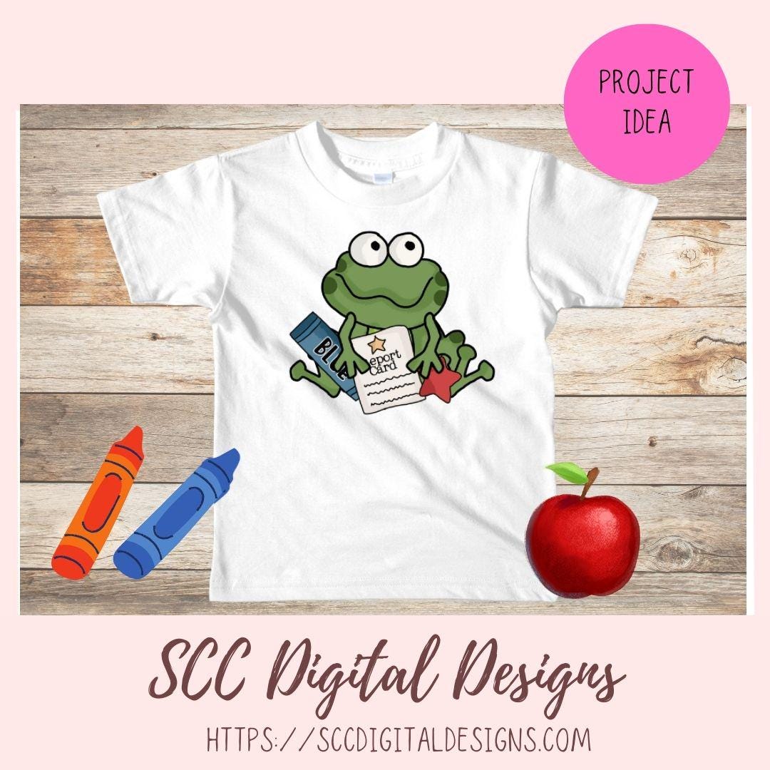 School Days Clipart, Fat Frogs School Supplies Crayons, Glue, Report ...