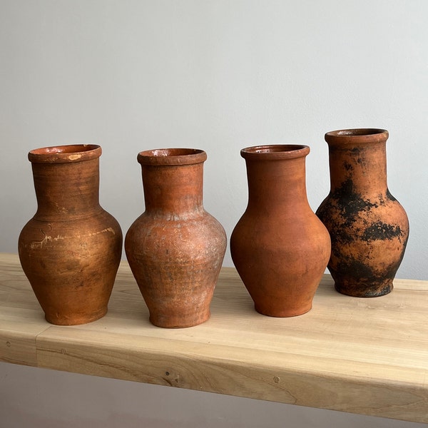 Ancient clay pot, Antique clay vessel, Rustic ceramic bowl, Pottery jug, Primitive rustic earthenware, Home decor, Earthenware, Hand-made