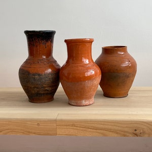 Ancient clay pot, Antique clay vessel, Rustic ceramic bowl, Pottery jug, Primitive rustic earthenware, Home decor, Earthenware, Hand-made