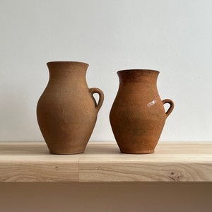 Ancient clay pot, Antique clay vessel, Rustic ceramic bowl, Pottery jug, Primitive rustic earthenware, Home decor, Earthenware, Hand-made