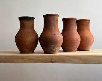 Ancient clay pot, Antique clay vessel, Rustic ceramic bowl, Pottery jug, Primitive rustic earthenware, Home decor, Earthenware, Hand-made