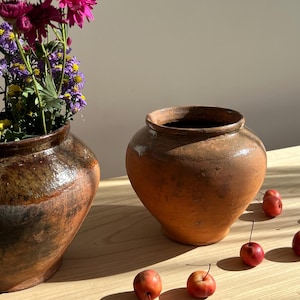 Ancient clay pot, Antique clay vessel, Rustic ceramic bowl, Pottery jug, Primitive rustic earthenware, Home decor, Earthenware, Hand-made