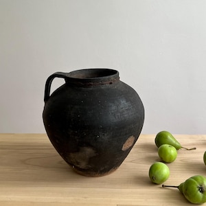 Ancient clay pot, Antique clay vessel, Rustic ceramic bowl, Pottery jug, Primitive rustic earthenware, Home decor, Earthenware, Hand-made