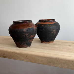 Ancient clay pot, Antique clay vessel, Rustic ceramic bowl, Pottery jug, Primitive rustic earthenware, Home decor, Earthenware, Hand-made