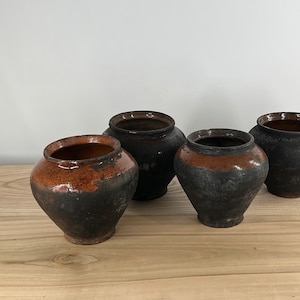 Ancient clay pot, Antique clay vessel, Rustic ceramic bowl, Pottery jug, Primitive rustic earthenware, Home decor, Earthenware, Hand-made