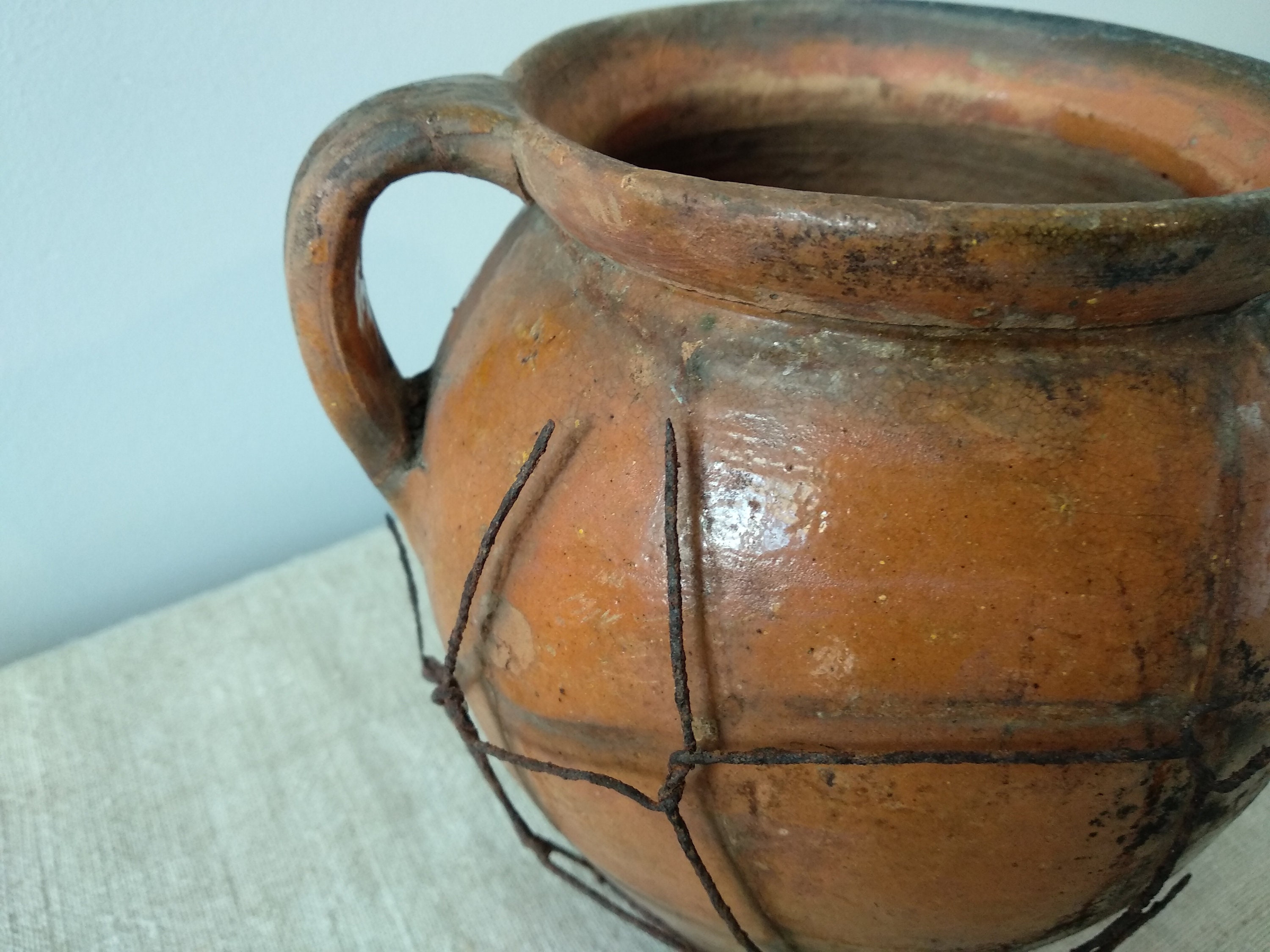 Olla de barro antigua Recipiente de arcilla antigua Cuenco | Etsy