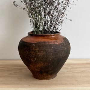Ancient clay pot, Antique clay vessel, Rustic ceramic bowl, Pottery jug, Primitive rustic earthenware, Home decor, Earthenware, Hand-made