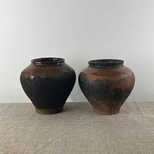 Ancient clay pot, Antique clay vessel, Rustic ceramic bowl, Pottery jug, Primitive rustic earthenware, Home decor, Earthenware, Hand-made