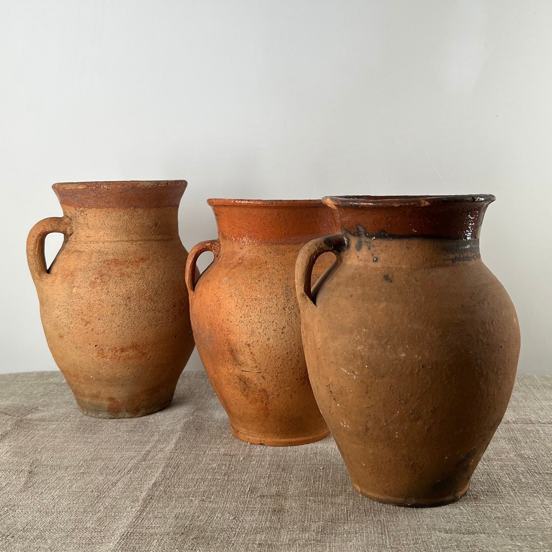Terracotta Clay Vase, Vintage Terracotta Vase, Brown Clay Pot, Antique