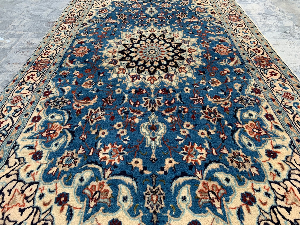6'1x3'9 Turquoise Turkish Silk Rug Etsy