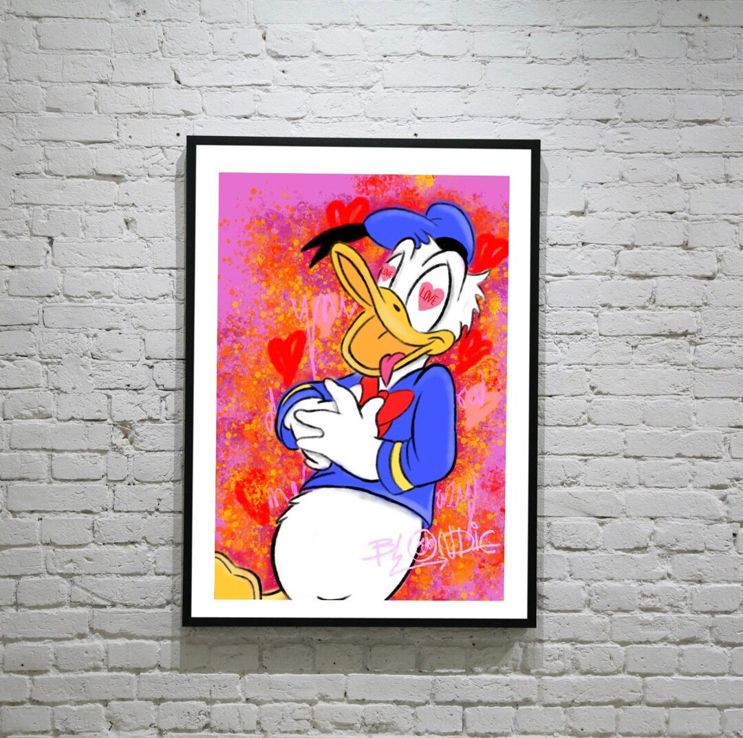 Donald Duck Graffiti Art Print - Etsy