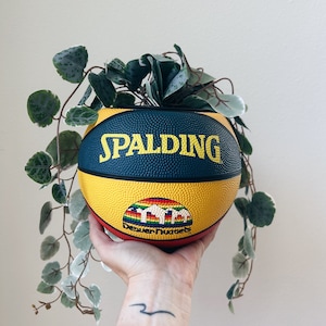 Denver Nuggets Basketball Planter / Denver Nuggets / Vintage Denver Nuggets / Indoor Planter / Denver Nuggets Basketball