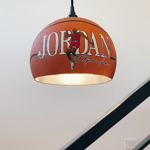 Michael Jordan Pendant Light / Pendant Plug In Light / Custom Pendant Lighting / Swag Light / Vintage Michael Jordan Basketball / Pendant